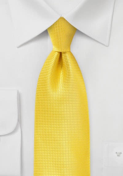 Cravate jaune doré structuré
