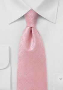 Cravate rose à reflets