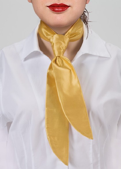 Cravate pour femme aus dem gleichen Stoff und Farbe