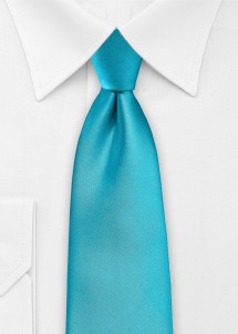 Cravate en bleu turquoise uni