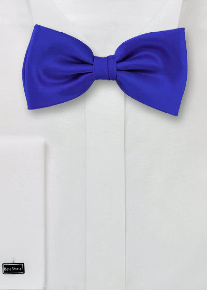 Noeud papillon bleu électrique uni
