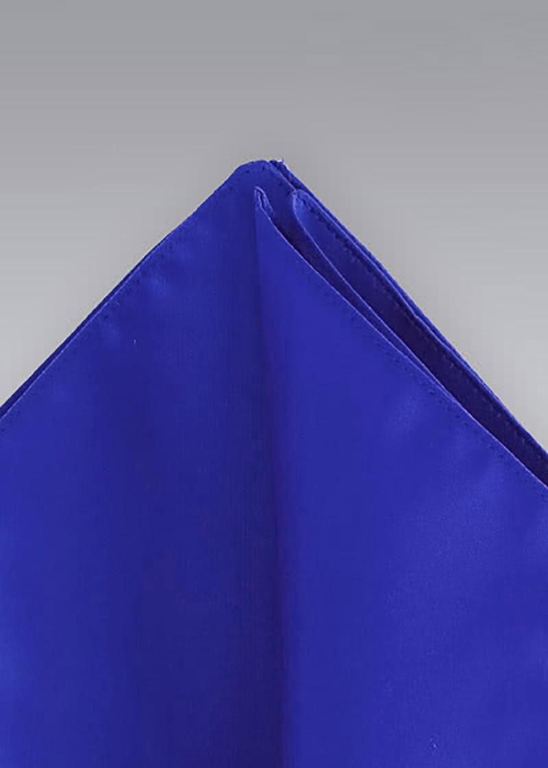 Pochette bleu électrique unie