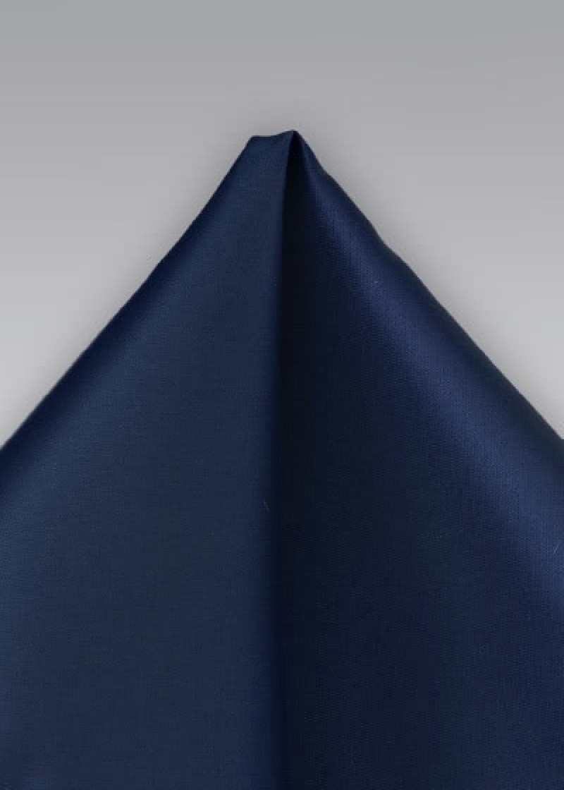Pochette bleu foncé unie