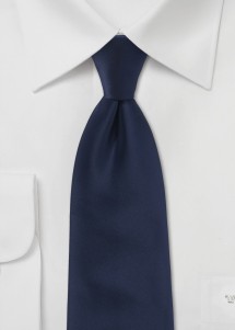 Cravate clip bleu foncé unie