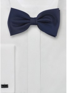 Noeud papillon bleu foncé uni