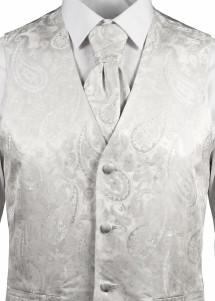 Ensemble gilet de mariage avec grand motif paisley