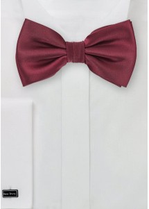 Noeud papillon rouge bordeaux uni