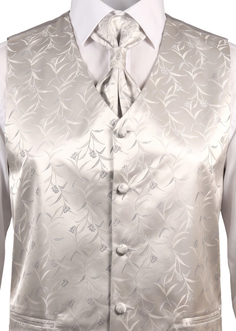 Gilet de mariage avec motif floral en ensemble