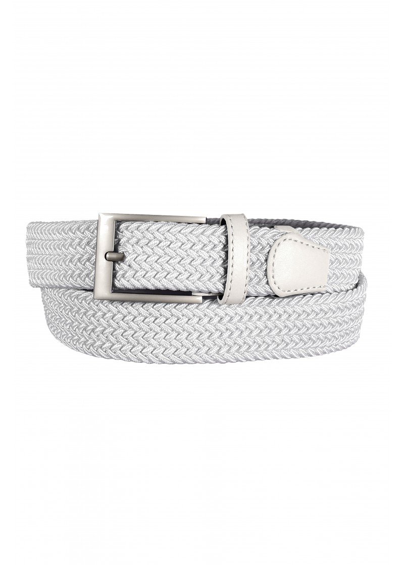 Ceinture tressée élastique blanche pour elle et