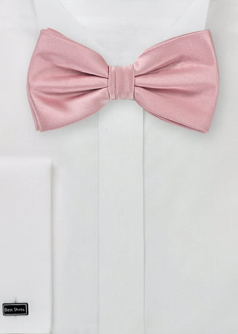 Noeud papillon rose poudré satiné