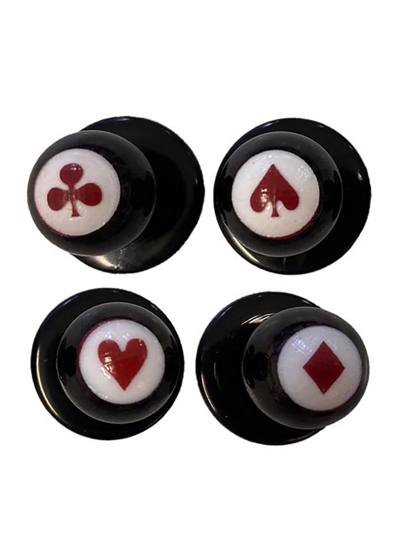 Boutons ronds « cartes à jouer » pour vestes de