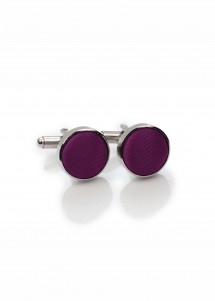 Boutons de manchettes en tissu pourpre