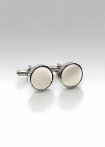 Boutons de manchette tissu couleur sable