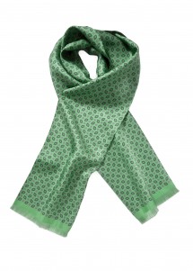 Echarpe homme remarquable ornements floraux vert
