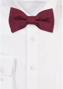 Noeud papillon enfant en lin rouge foncé