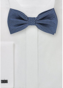 Noeud papillon bleu marine quadrillée finement