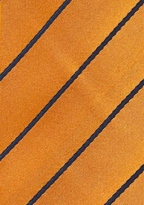 Krawatte Business-Linien orange dunkelblau