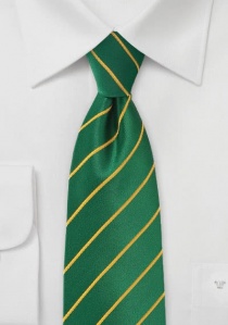 Cravate vert émeraude jaune or