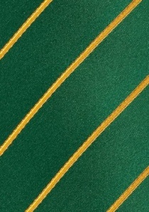 Cravate vert émeraude jaune or