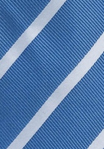 Krawatte Streifenmuster stahlblau weiß