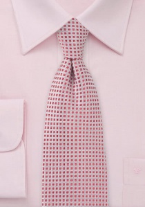 Cravate rouge foncé gris imprimée