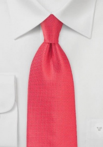 Cravate rouge framboise structurée