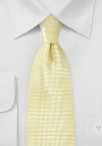 Cravate jaune pastel structurée