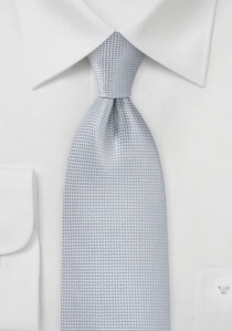 Cravate gris argent structurée