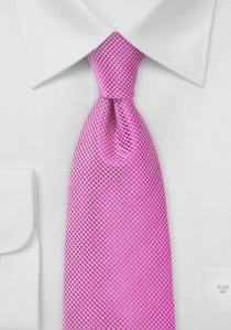 Cravate rose vif structurée