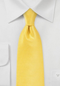 Cravate jaune clair fripée