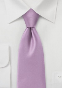 Cravate violet glycine unie