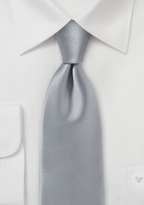 Cravate gris perle unie