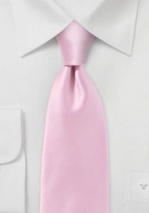 Cravate unie rose dragée