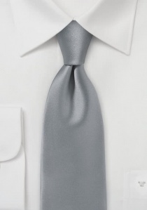 Cravate gris argent unie