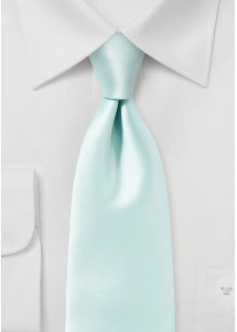 Cravate turquoise pâle unie