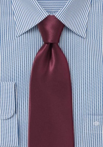 Cravate rouge bordeaux unie
