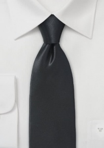 Cravate noire soie unie