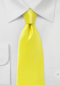 Cravate jaune vif unie