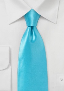 Cravate bleu turquoise unie
