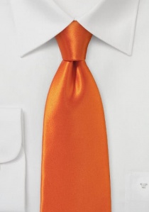 Cravate unie orange cuivre