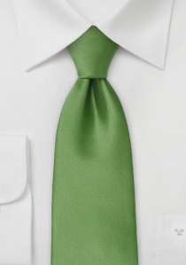 Einfarbige Mikrofaser-Krawatte mit Clip grün