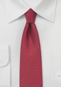 Cravate étroite moderne rouge structurée