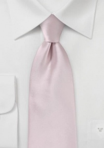 Cravate rose pâle unie