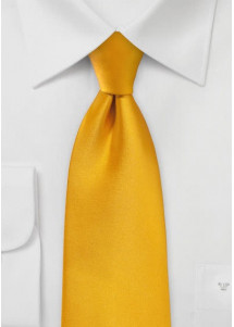 Cravate jaune or unie