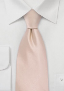 Cravate rose pastel satinée