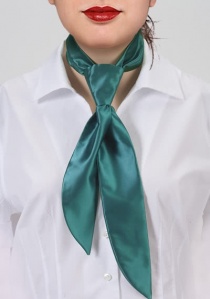 Cravate de service femme turquoise polyfibre