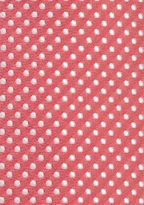 Cravate rouge écarlate pois blancs