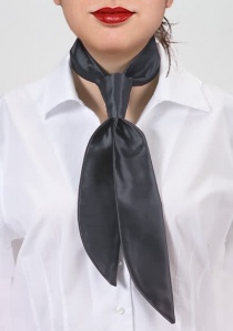 Cravate de service femme gris foncé polyfibre