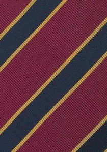 Cravate Bristol-Clip en bleu nuit, jaune et rouge