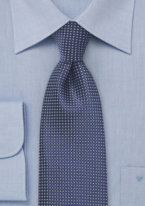 Cravate XXL bleu cobalt quadrillée finement